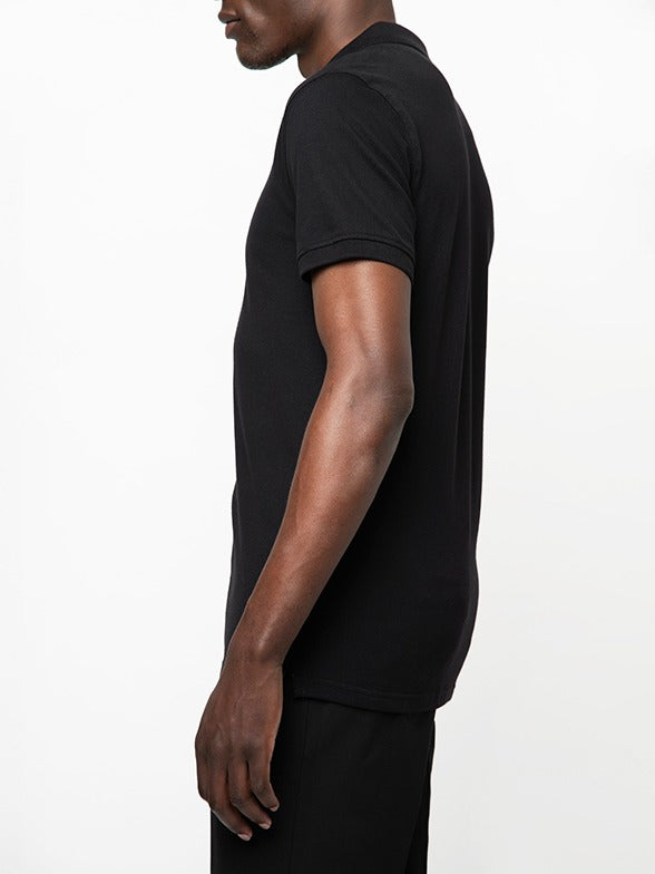 Polo Mens Carter Stretch Pique Short Sleeve Golfer-Black 0007517