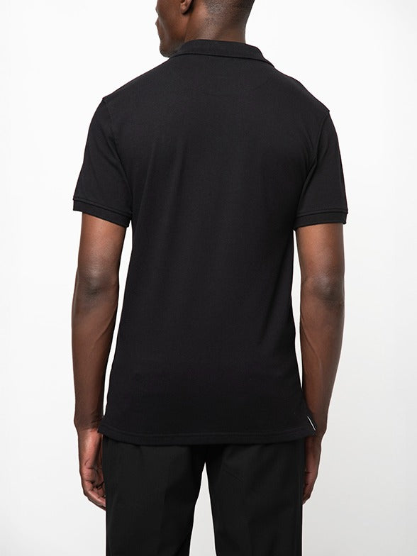 Polo Mens Carter Stretch Pique Short Sleeve Golfer-Black 0007517
