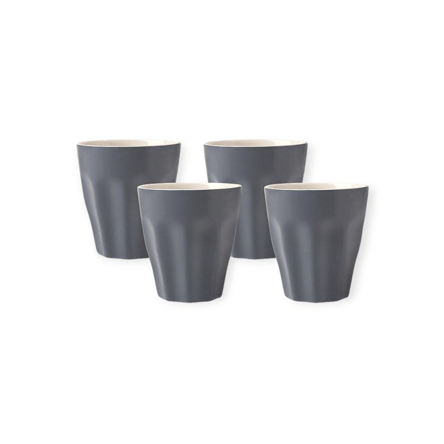 Maxwell & Williams MUG Maxwell & Williams Sala Latte Cup Set of 4 Charcoal 265ml LM0034 (7504600236121)