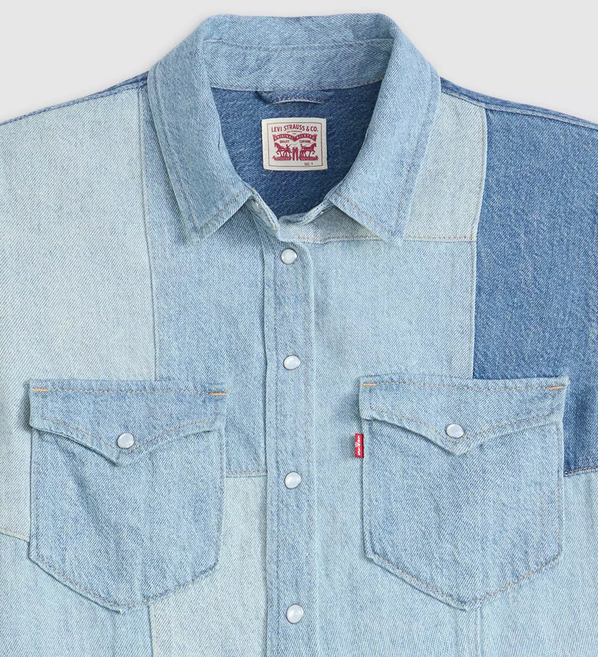 Levi's Women'S Patchwork Iconic Western Shirt Multi Colour 003T00000