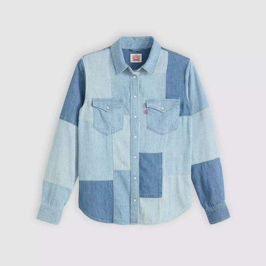 Levi's Women'S Patchwork Iconic Western Shirt Multi Colour 003T00000
