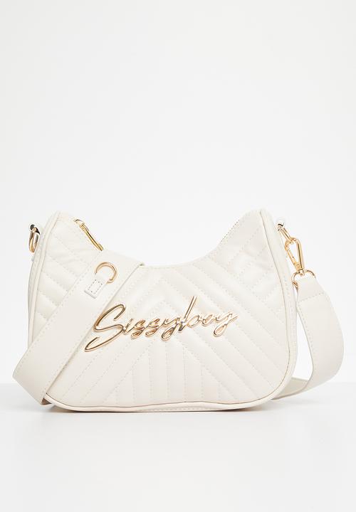 Sissyboy Cream Sissyboy Quilted Half Moon Bag Cream (7335842152537)