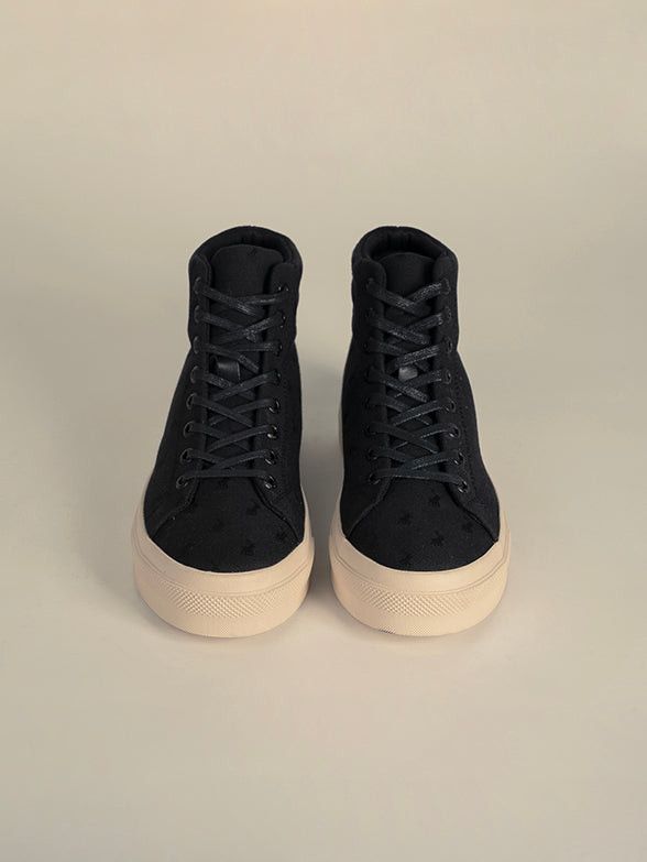 Polo Men's Monogram High Top Sneaker Black.