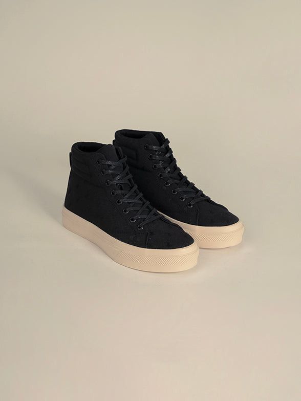 Polo Men's Monogram High Top Sneaker Black.