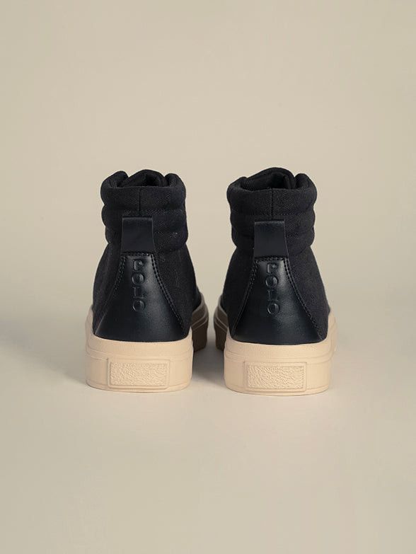 Polo Men's Monogram High Top Sneaker Black.