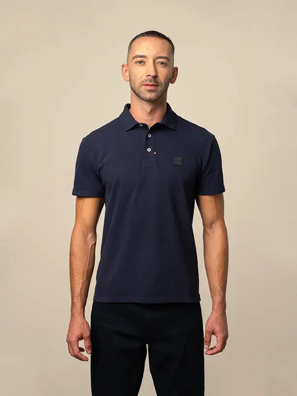 Polo Mens Active Badge Short Sleeve Golfer Navy