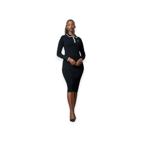 Polo Womens Laya Long Sleeve Knitted Golfer Dress