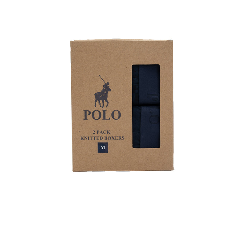 Polo Mens 2 Pack Boxer Set-Navy 0075777