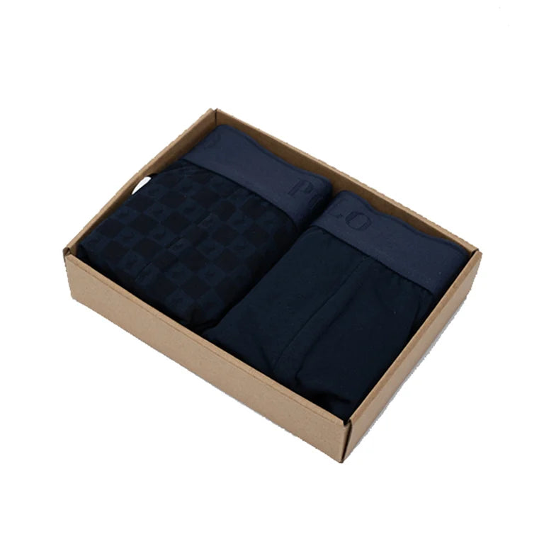 Polo Mens 2 Pack Boxer Set-Navy 0075777