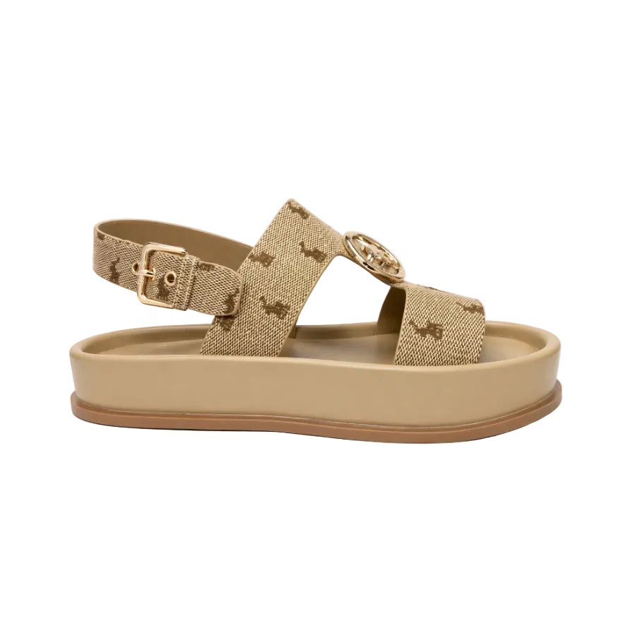 Polo Jacquard Moulded Trim Stone Sandals