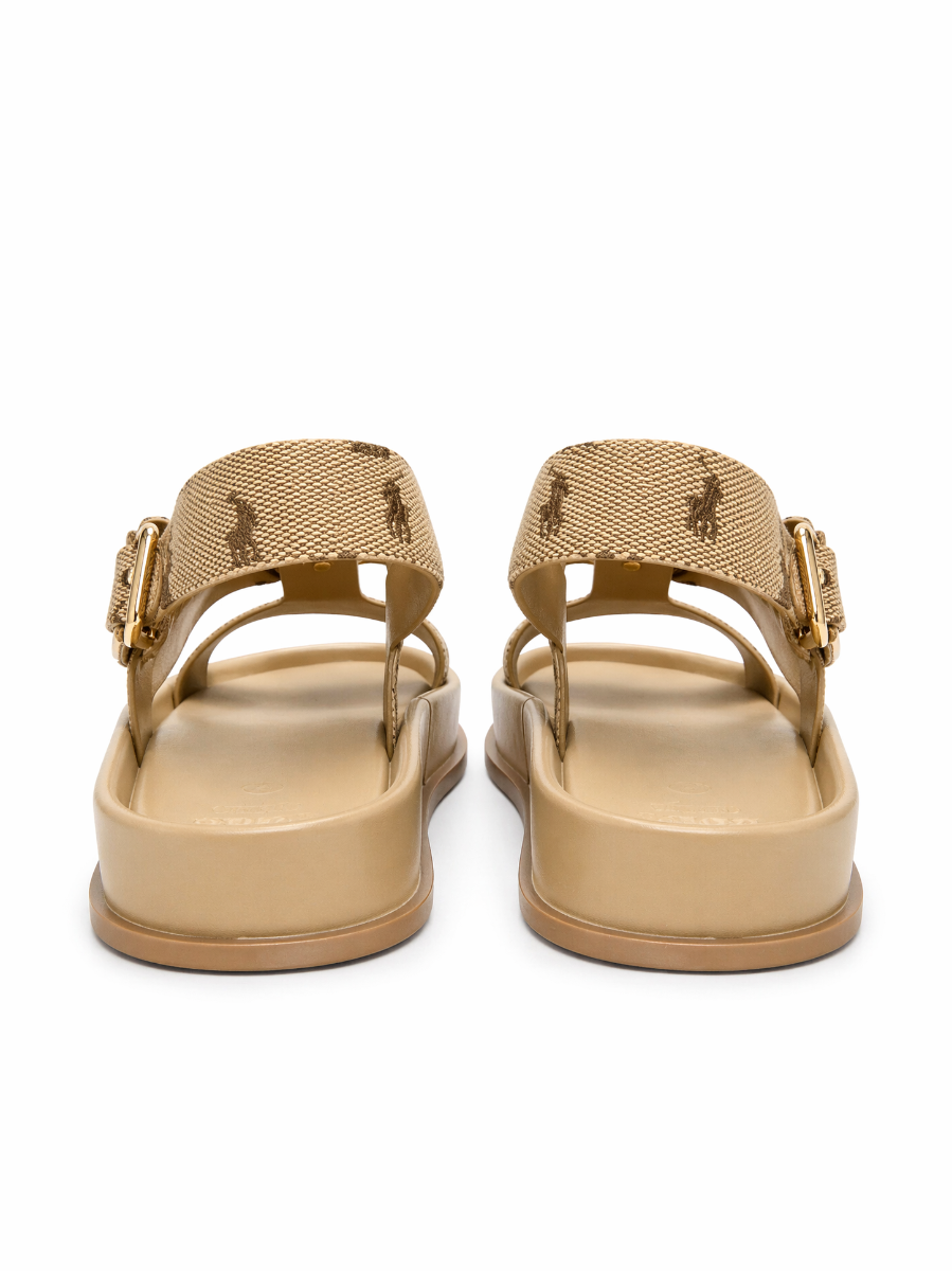 Polo Jacquard Moulded Trim Stone Sandals