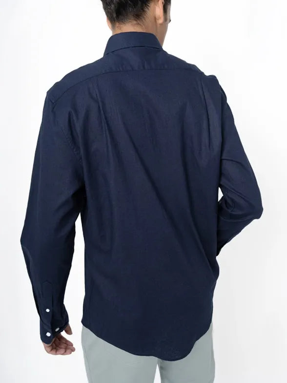 Polo Mens Plain Linen Long Sleeve Shirt