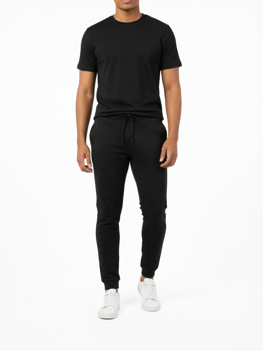 Polo Men's Jogger Black Essential Fleece 0070792.