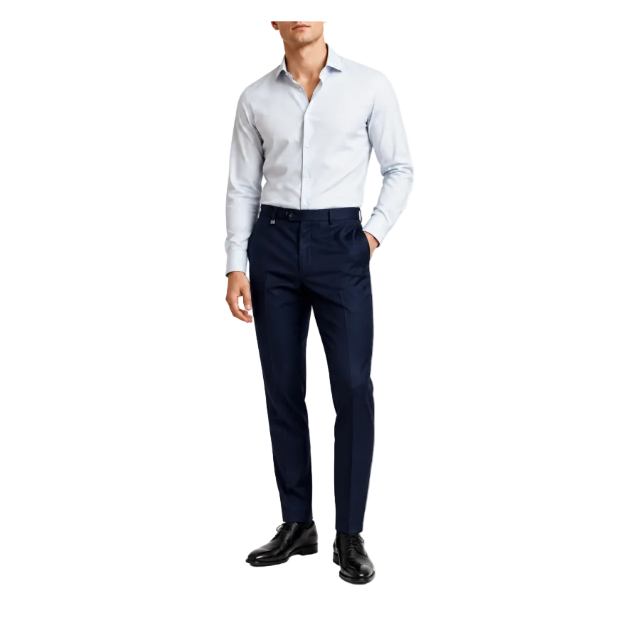 Polo Mens Custom FIt Trousers -Navy 0070801