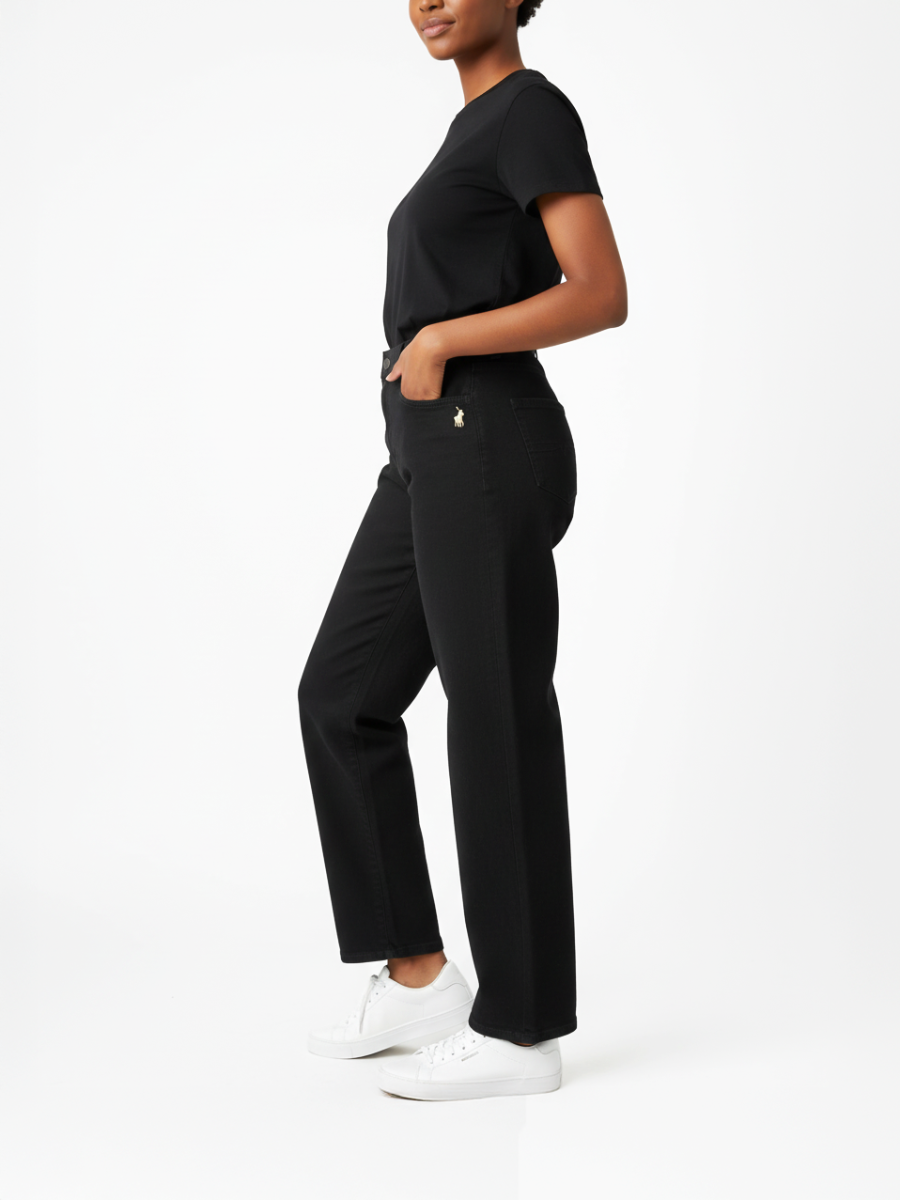 Polo Womens Taylor Straight Leg Jean Black Wash  0072165