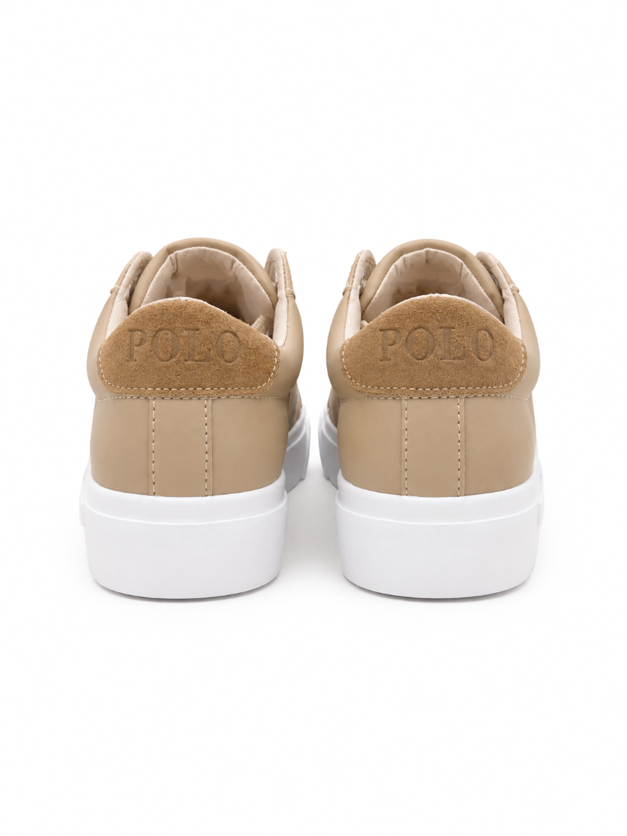 Polo Ladies Womens Platform Sneakers -Stone 0072518