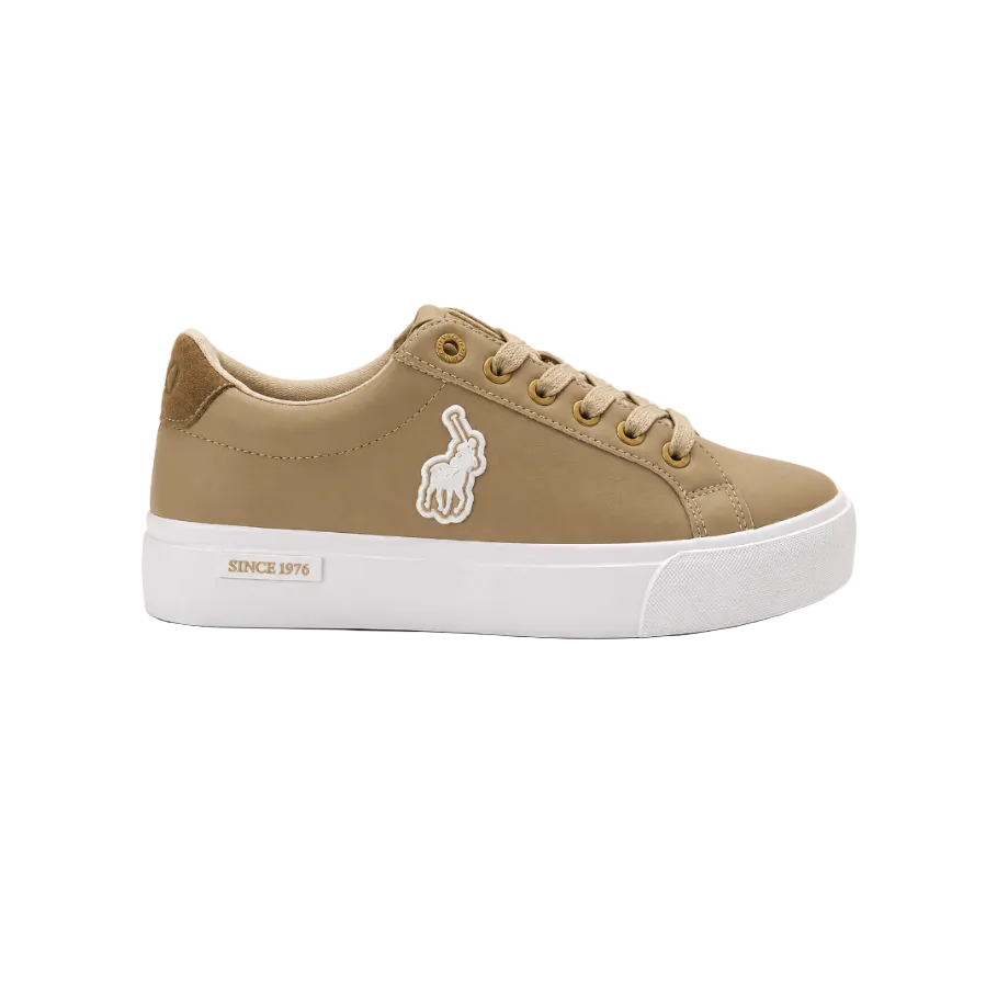 Polo Ladies Womens Platform Sneakers -Stone 0072518