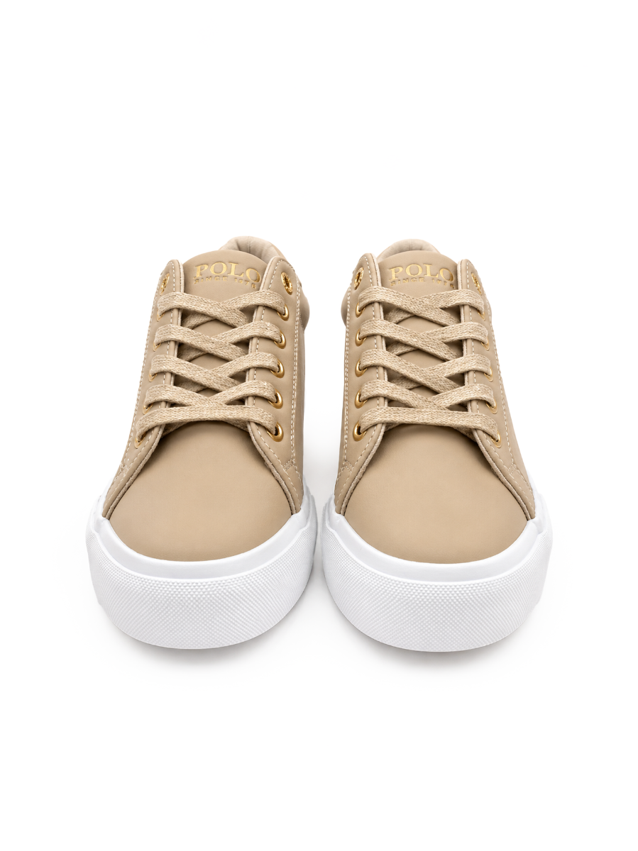 Polo Ladies Womens Platform Sneakers -Stone 0072518