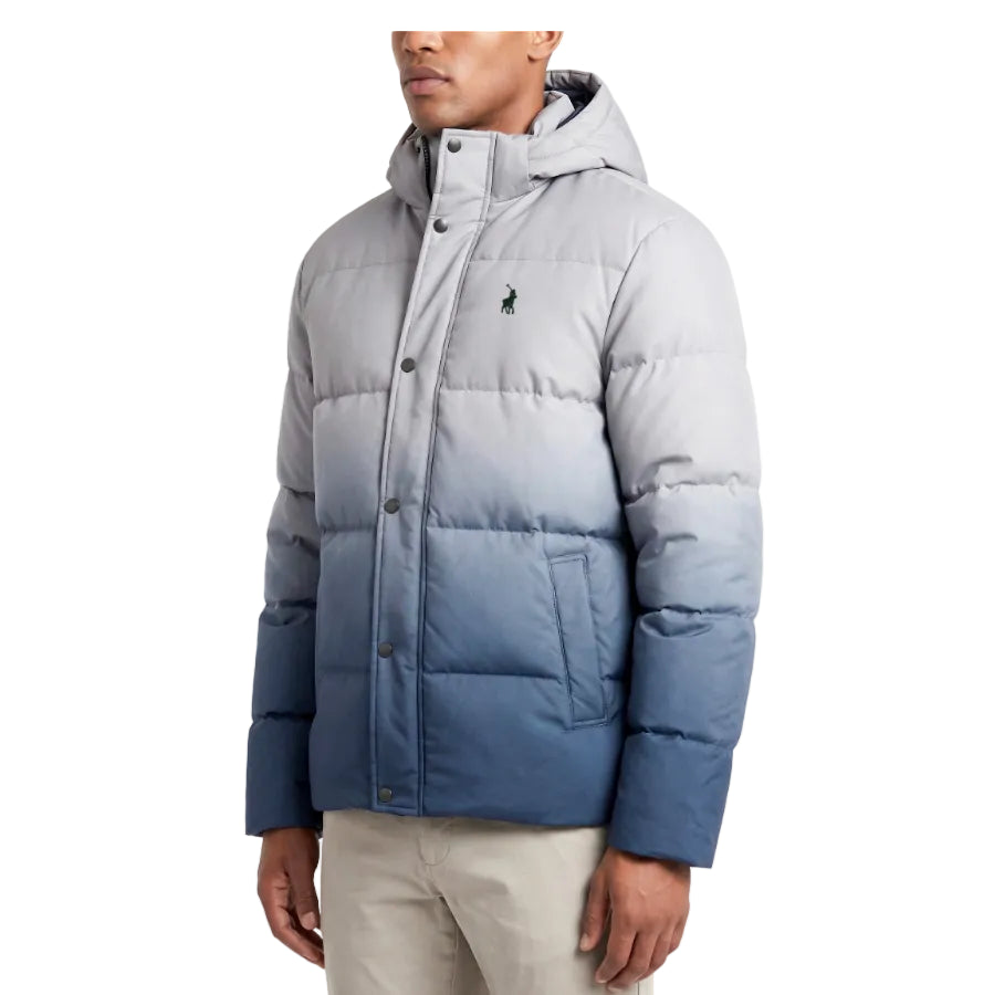 Polo Mens Ombre Puffer Long Sleeve Jacket Blue 0072591