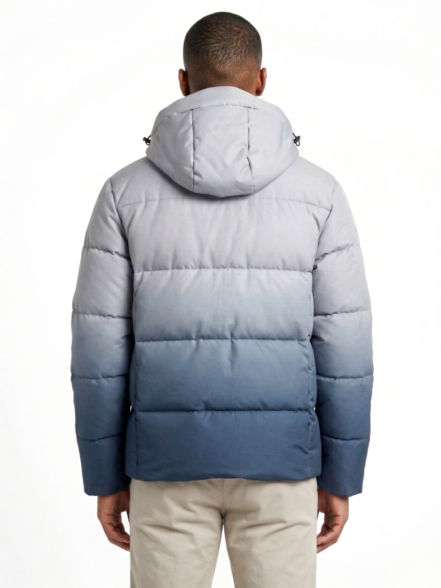 Polo Mens Ombre Puffer Long Sleeve Jacket Blue 0072591