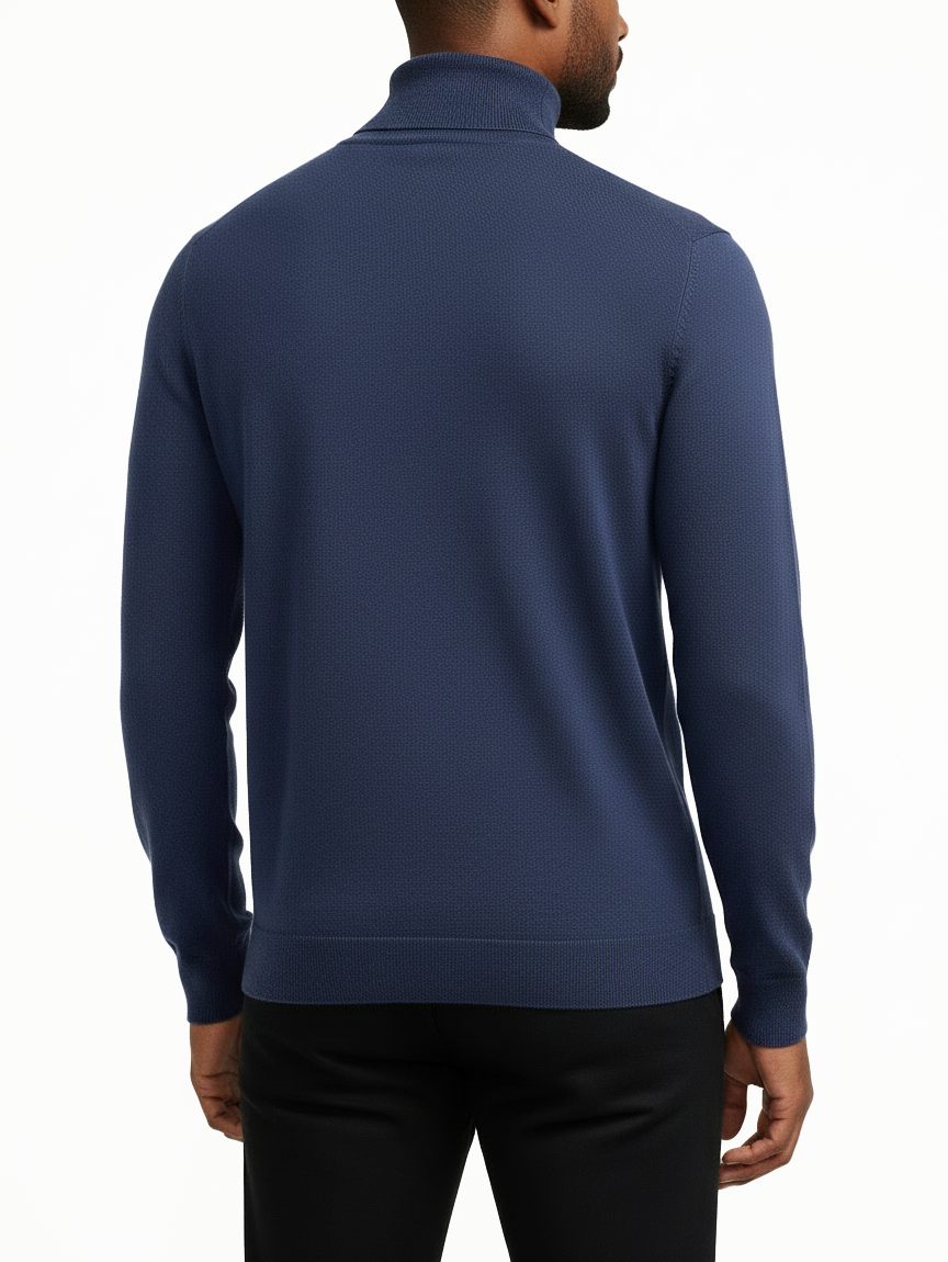 Polo Men's Roll Neck Fleece Navy 0072600
