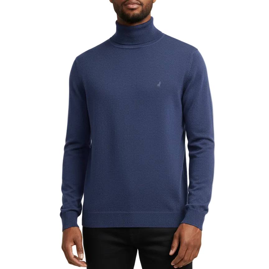 Polo Men's Roll Neck Fleece Navy 0072600