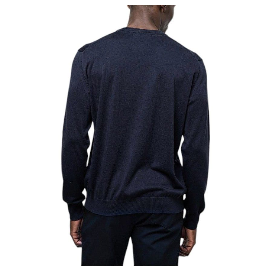 Polo Jersey Mens Essential Crew Long Sleeve Knitwear Navy 0072601.