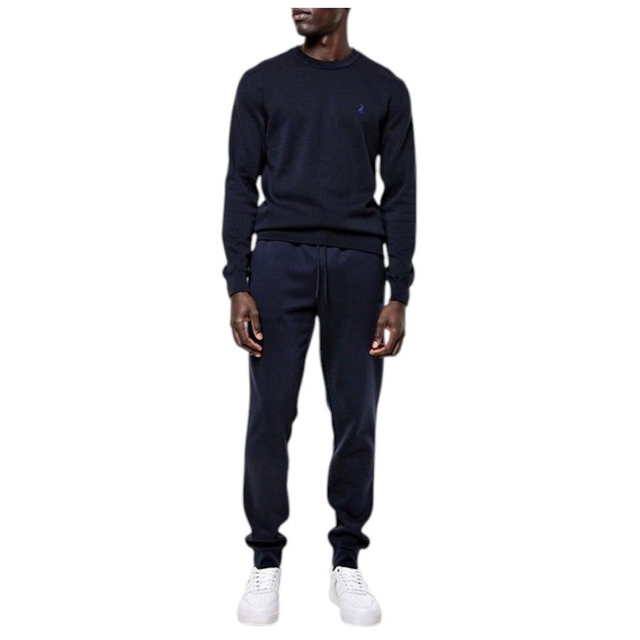 Polo Jersey Mens Essential Crew Long Sleeve Knitwear Navy 0072601.