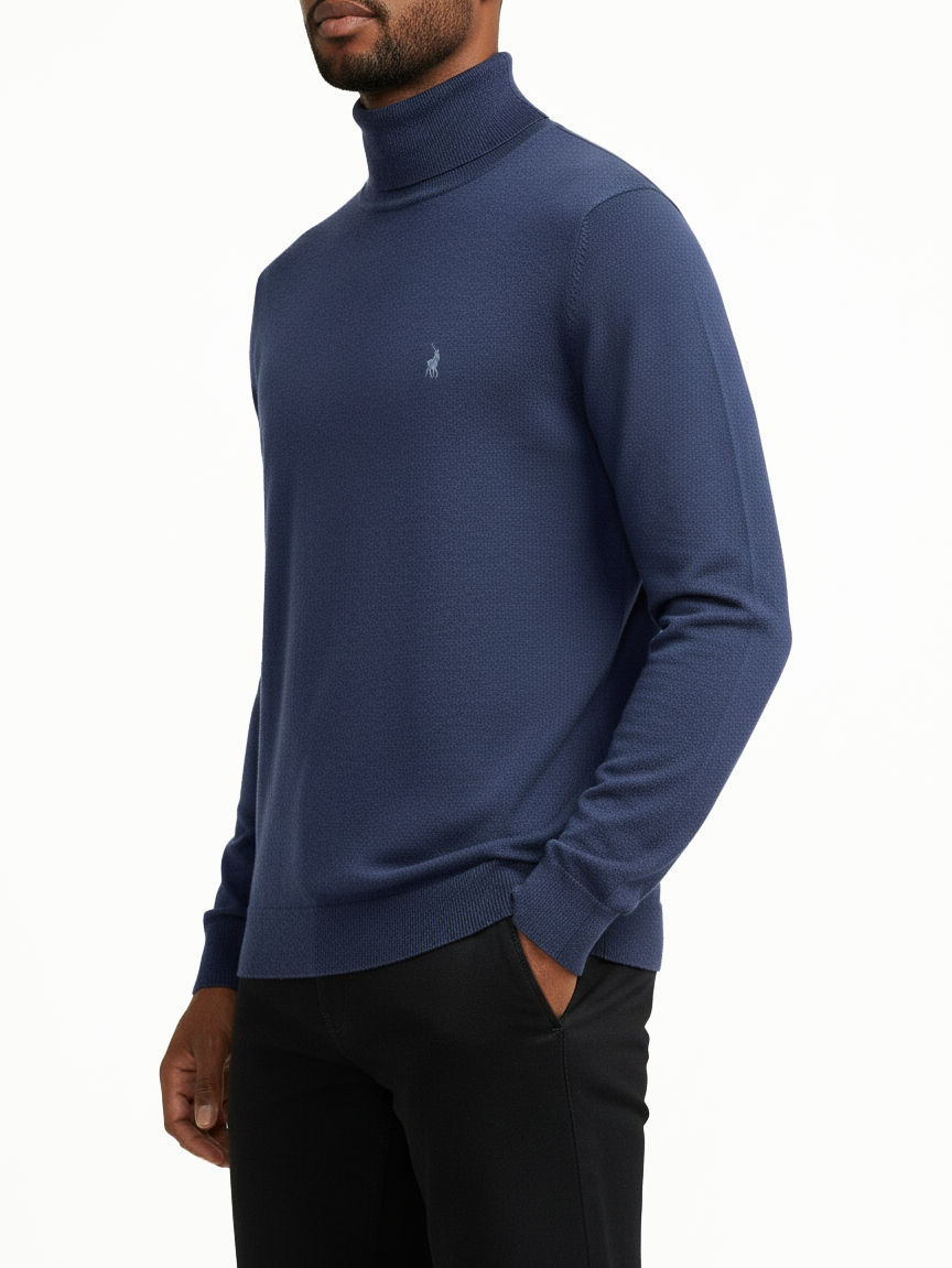 Polo Men's Roll Neck Fleece Navy 0072600