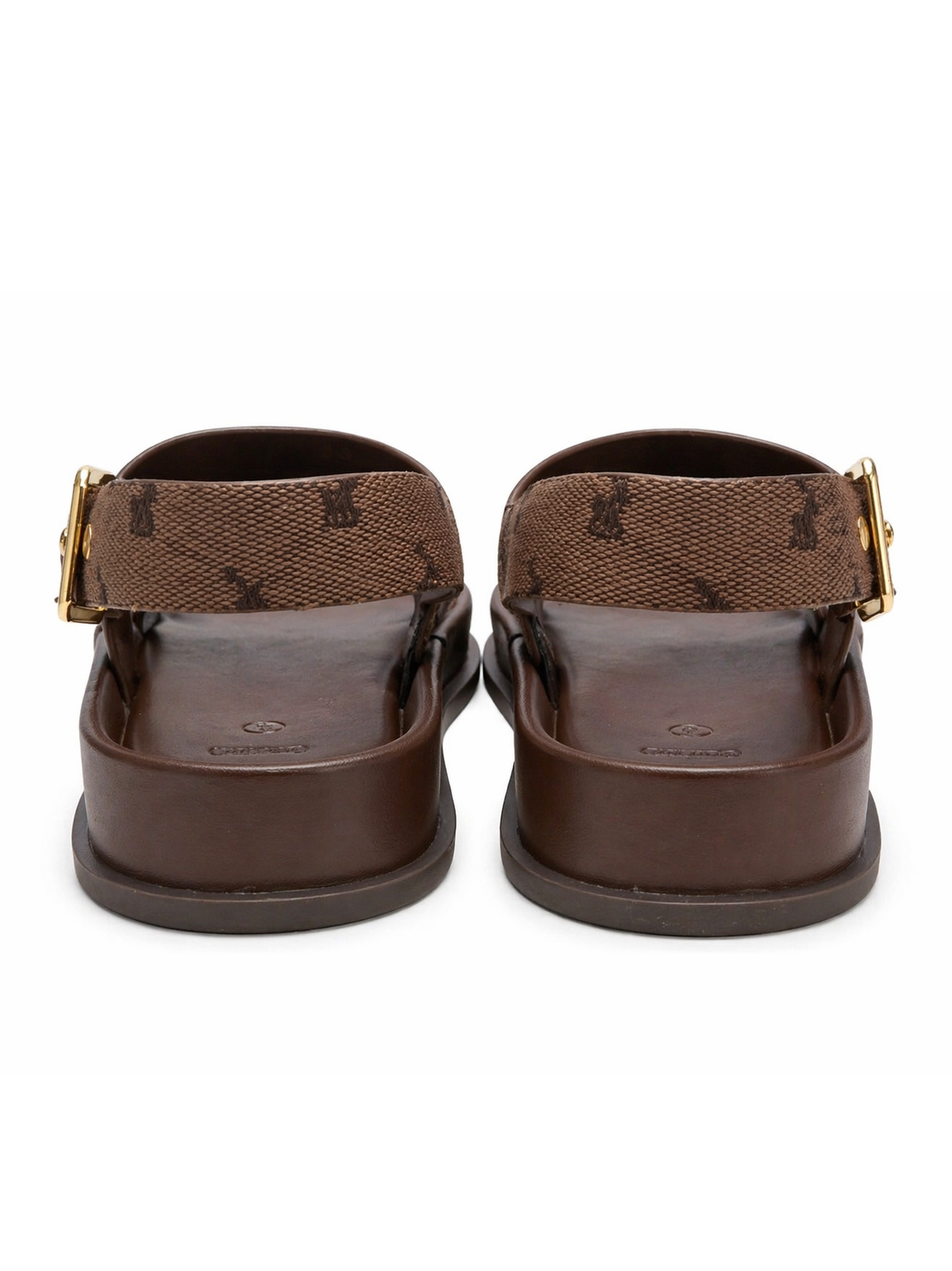 Polo Ladies Jacquard Moulded Trim Sandal-Brown 0075788.