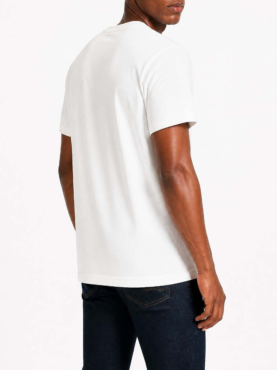 Polo Mens Silas HD Print Short Sleeve T-Shirt-White 0078523.