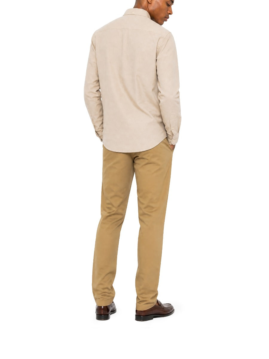 Polo Mens Arman Classic Oxford Long Sleeve Shirt-Stone 0078741.