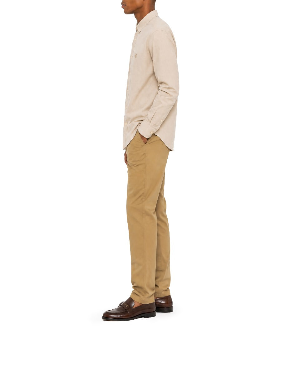 Polo Mens Arman Classic Oxford Long Sleeve Shirt-Stone 0078741.