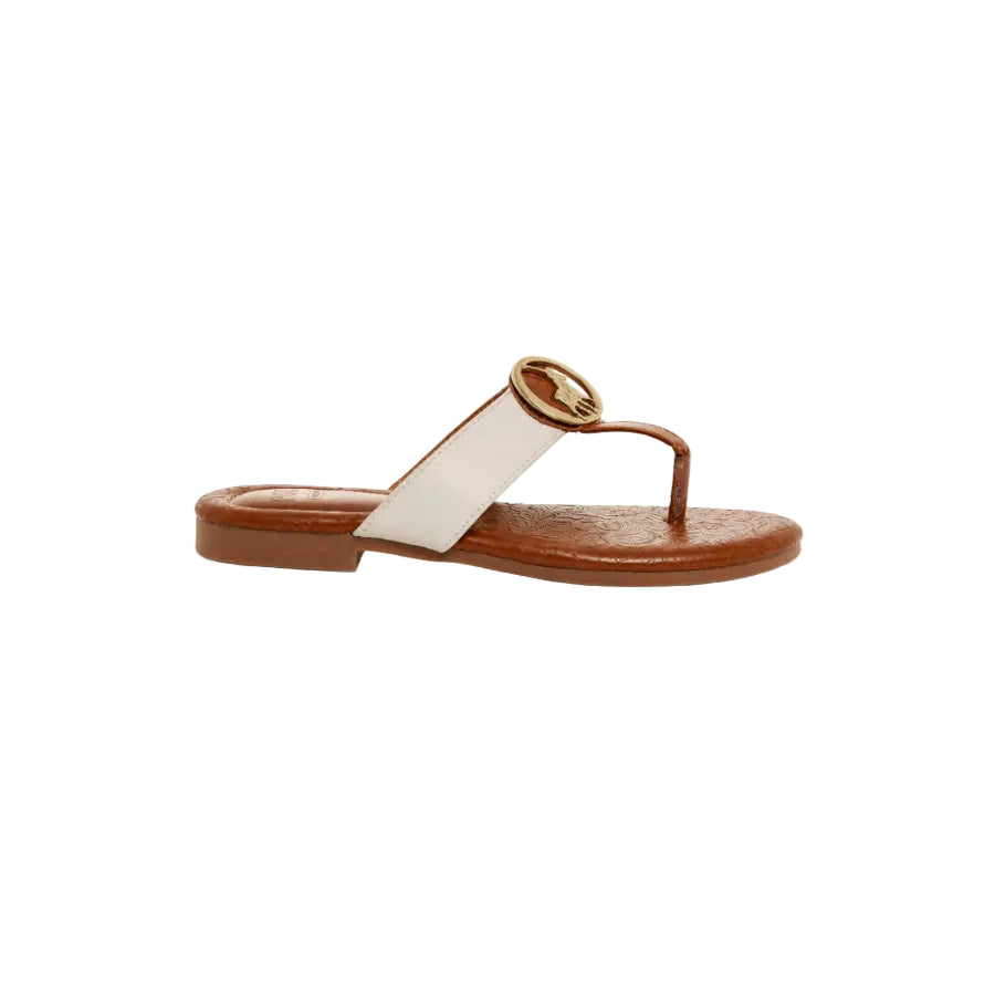 Polo Womens Big Pony Flip Flops Sandals-Tan 0078836
