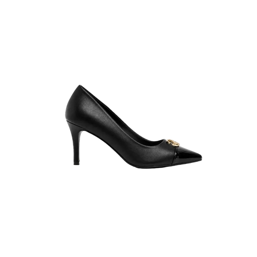 Polo Womens Circle Trim Court Heels-Black 0078862