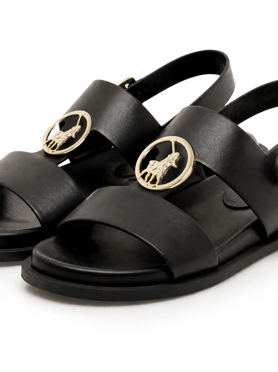 Polo Womens Moulded Trim Sandals-Black 0080206.