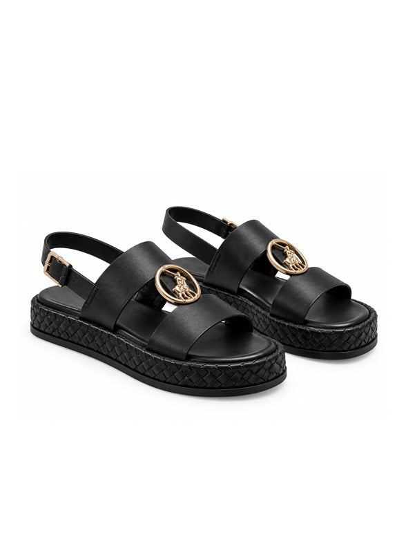 Polo Womens Moulded Trim Sandals-Black 0083101