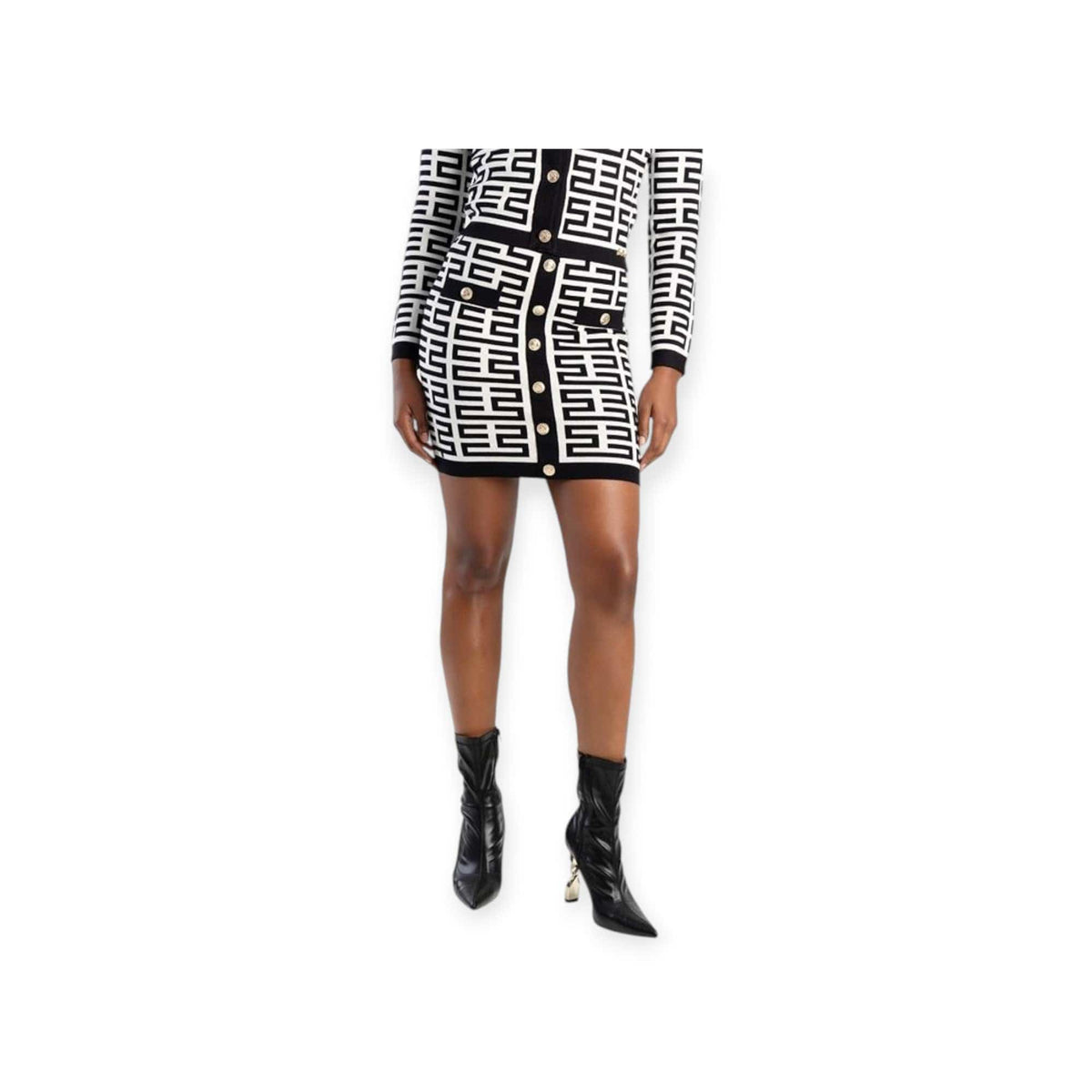 Sissy Boy Skirt Sissy Boy Iuma Patterned Skirt Black/White