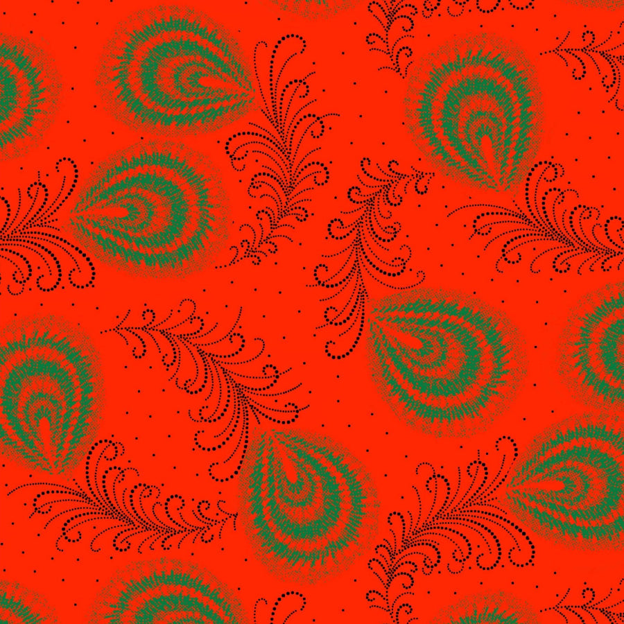 Original 3 Cat Fabric C/W16 DK Orange 90cm