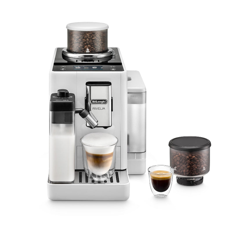 Delonghi Rivelia Bean To Cup Coffee Machine Arctic White EXAM440.55.W