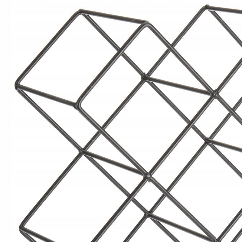 Home & Styling Collection Wine Rack H & S Metal wine rack for 13 bottles Black (7288876236889)