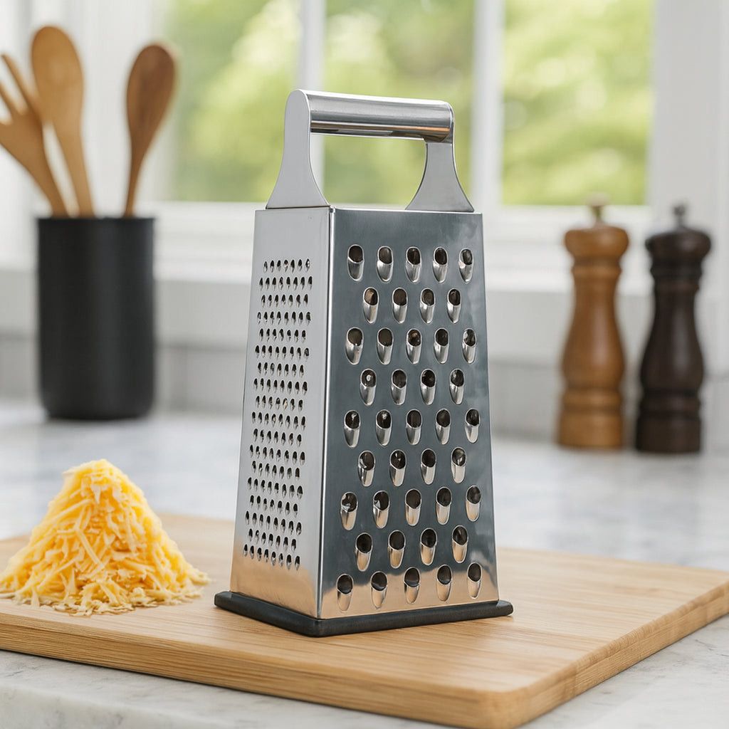 Regent Kitchen 4-Sided Grater Stainless Steel Non Slip Base 12402.