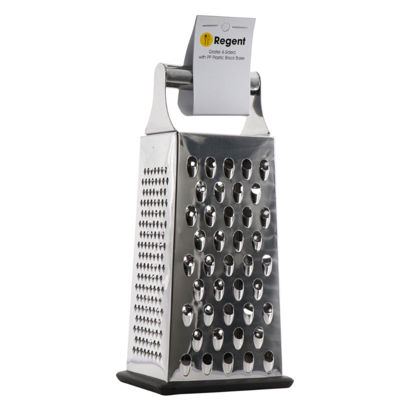 Regent Kitchen 4-Sided Grater Stainless Steel Non Slip Base 12402