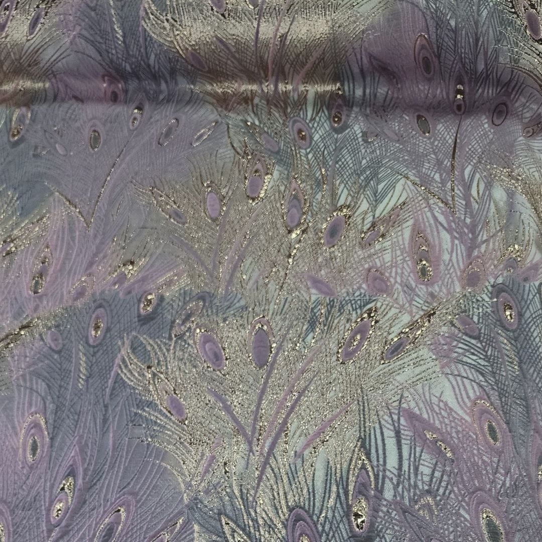 BROCADE Dress Fabrics Peacock Brocade Fabric Mauve 150cm (7400710996057)