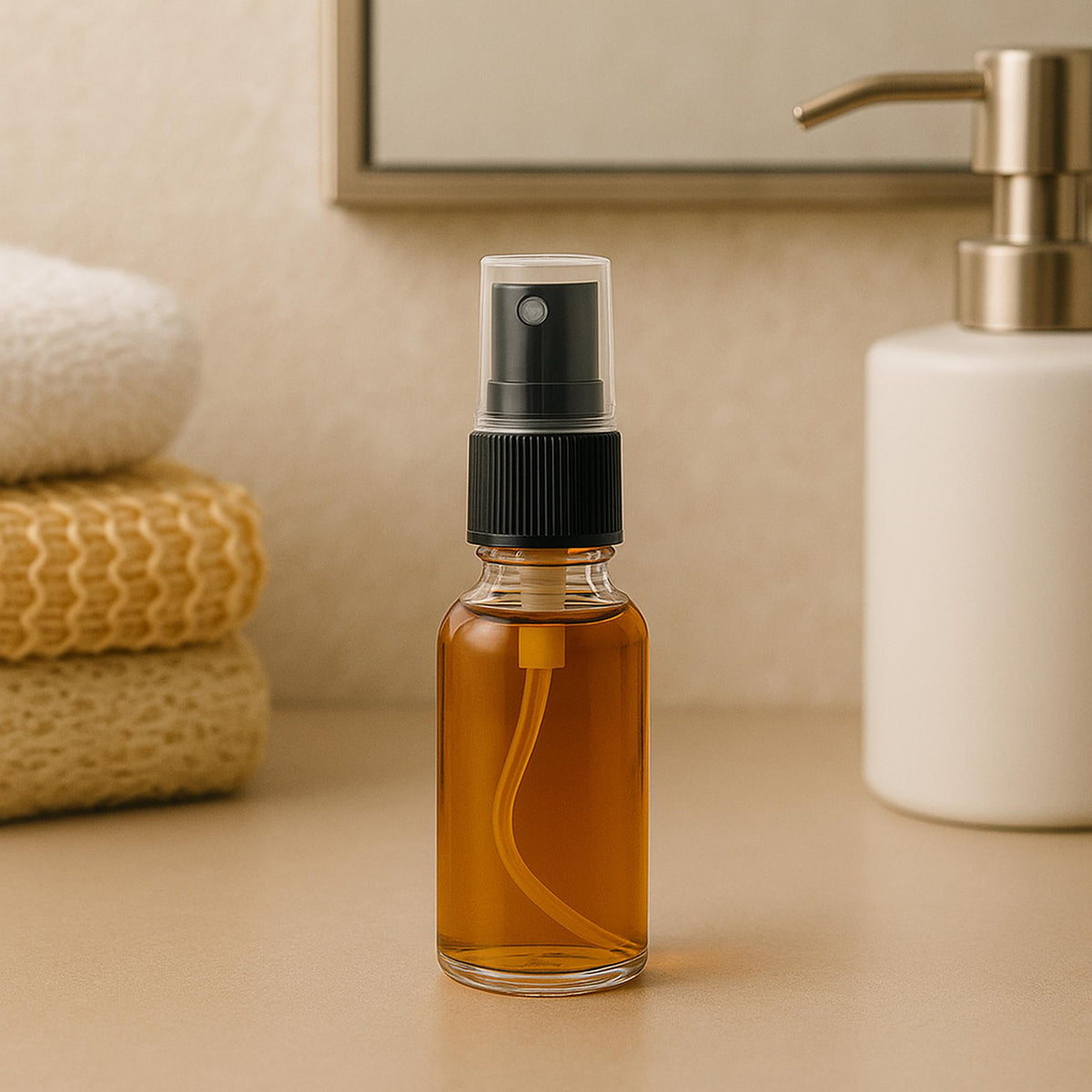 Regent Glass Mist Spray Bottles With Black Lids 4pk 35ml 14998