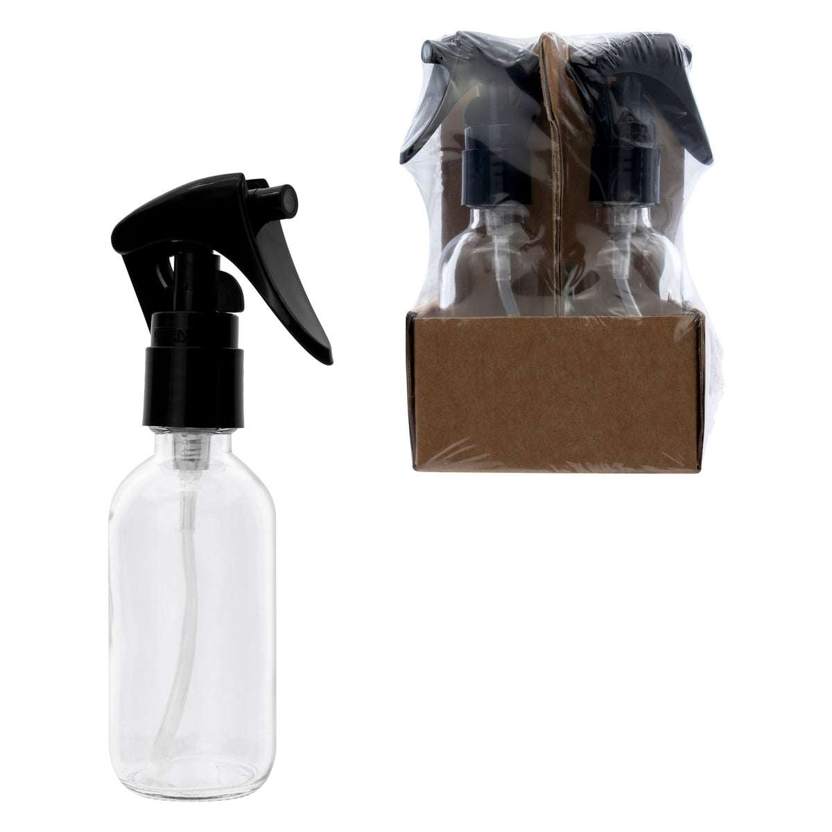 Regent Glass Spray Bottles With Black Lids 4pk 60ml 14999
