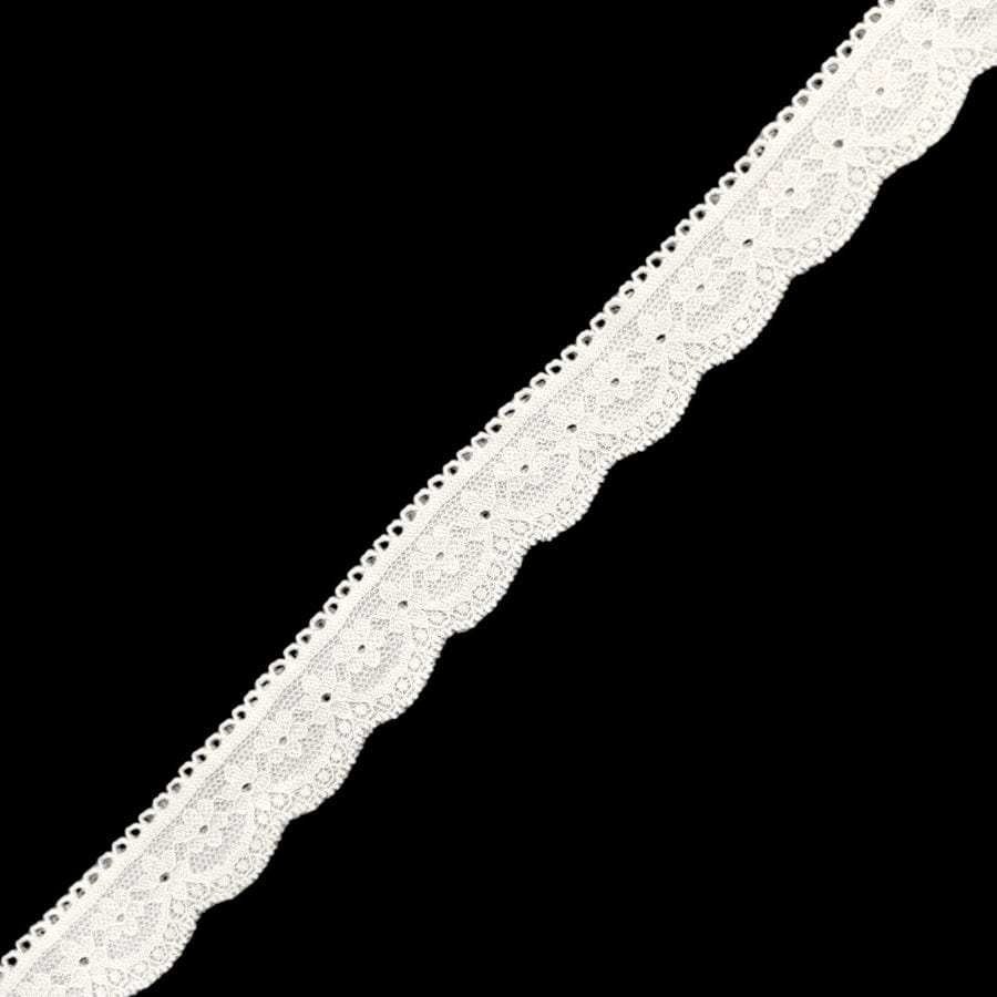 TRIMMINGS Habby 2.5cm White Lace Trim
