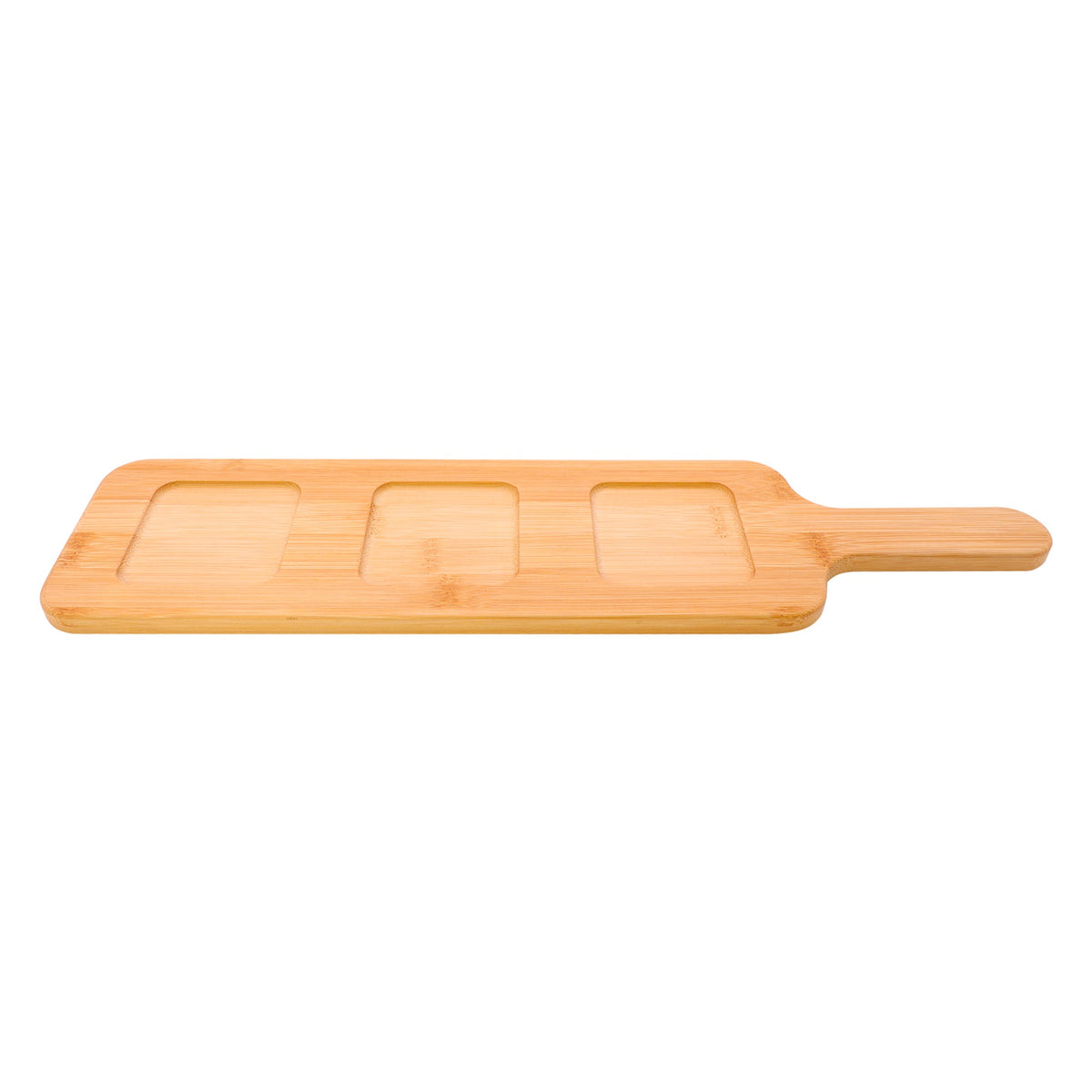 Consol Santorini 3 Square Glass Bowls 140ml On A Bamboo Serving Board 4 Piece Set 17215