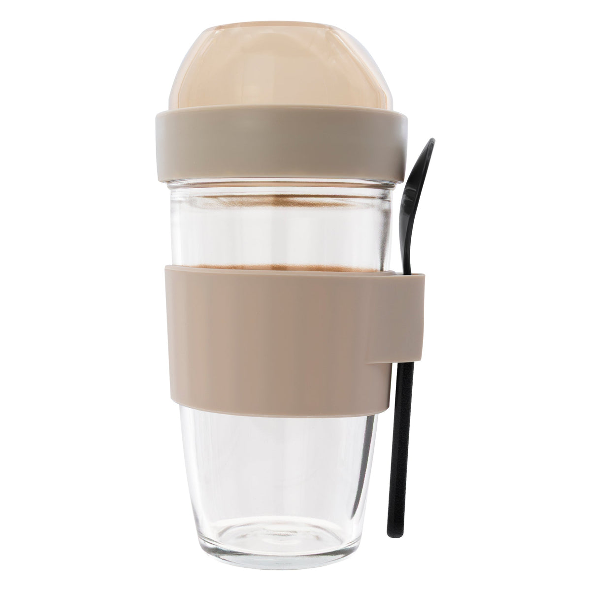 Consol Lugo Layer Lux Cup With Purple Plastic Lid And Grey Spoon 480ml 17223