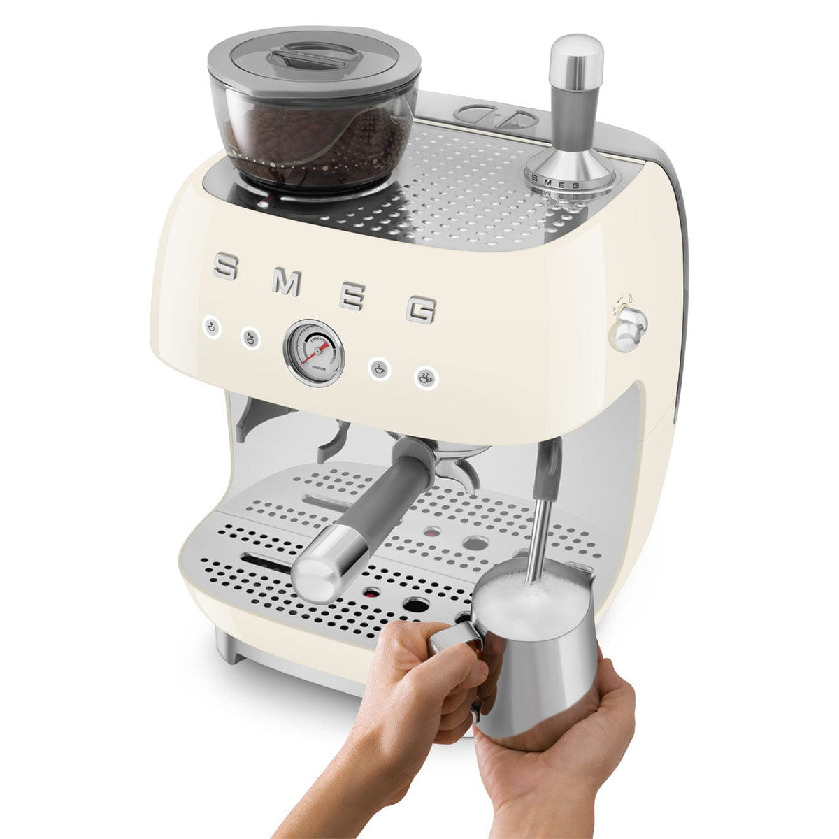 smeg COFFEE MACHINE Smeg 50's Style Espresso Manual Coffee Machine EGF03CREU (7664291938393)